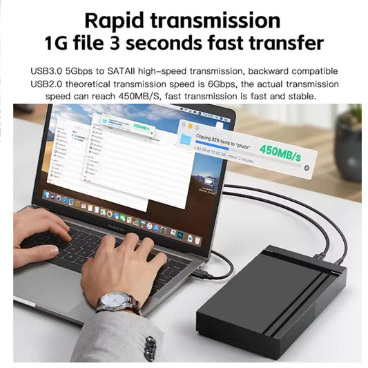 Case SATA para HDD e SSD — USB 3.0