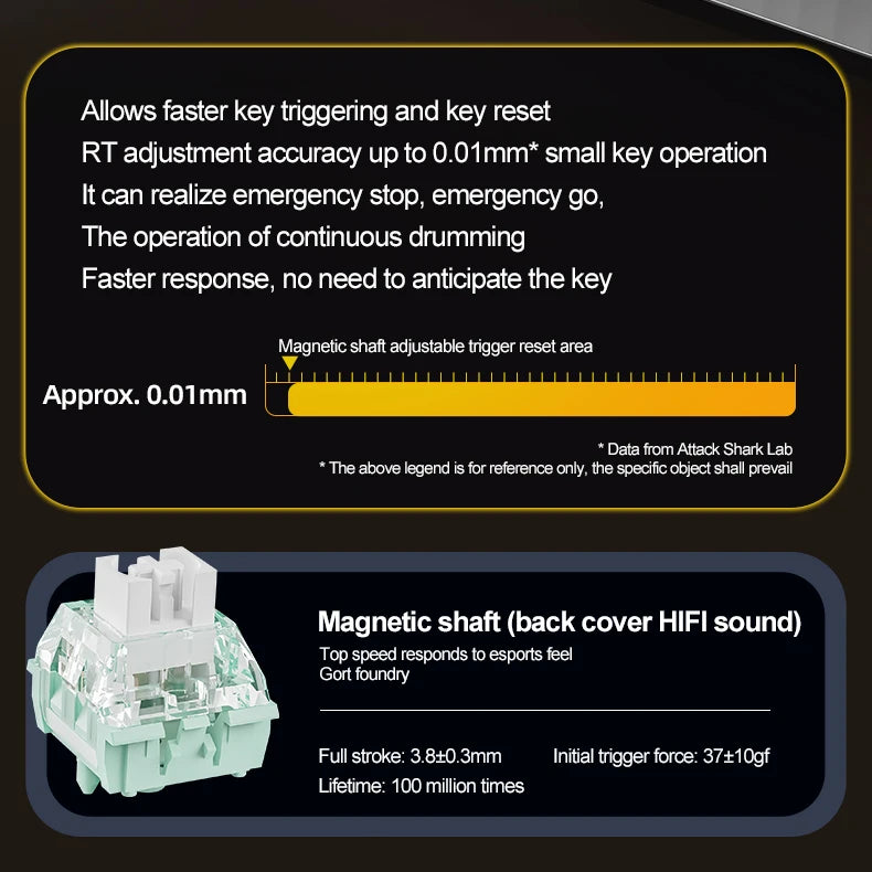 Attack Shark X68HE — Teclado Gamer Magnético 8000Hz