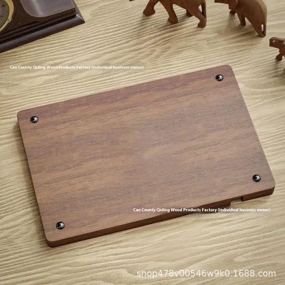 Organizador de Mesa Multifuncional em Madeira Maciça – Caixa Organizadora com Divisórias para Smartphone, Fones de Ouvido e Acessórios de Escritório