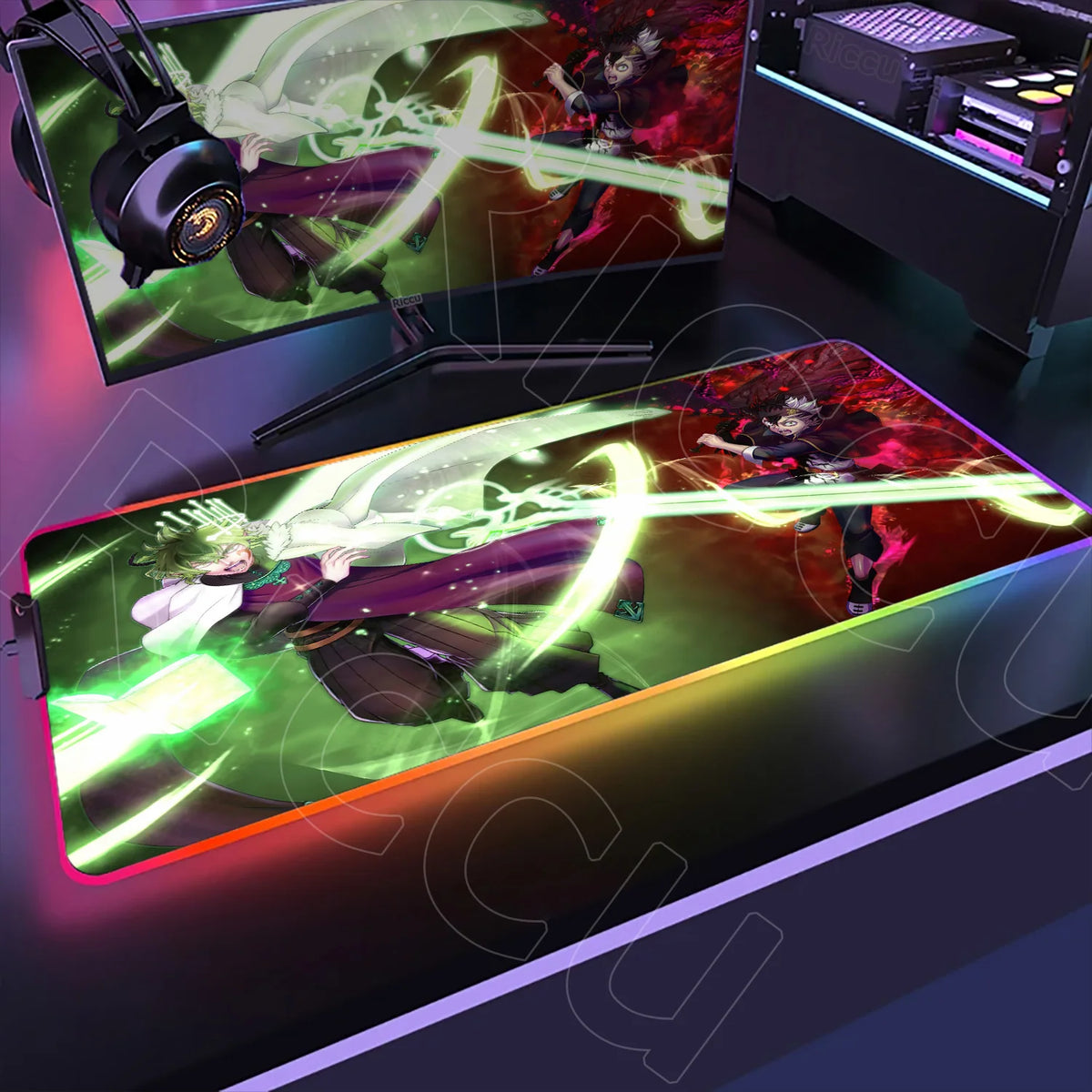 Riccu — Desk Mat RGB Gamer XXL 900 × 400 mm