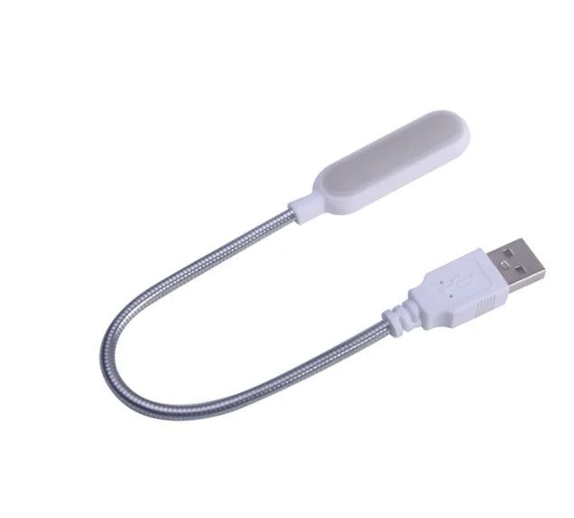 Luminária de Mesa LED USB Flexível POCKETMAN – Mini Lâmpada para Teclado de Notebook, Sensor Touch Dimerizável e Haste Ajustável para Power Bank e PC