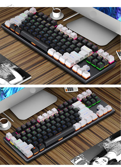 AyeBeau — Teclado Mecânico Gamer RGB 87 Teclas