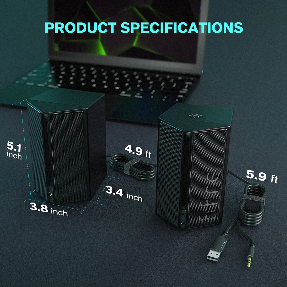 FIFINE A20 — Caixa de Som USB 2.0 com RGB