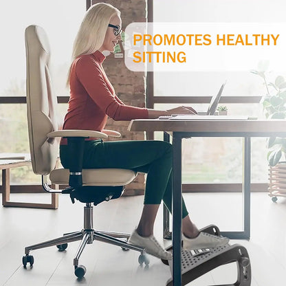 Apoio de Pés Ergonômico para Baixo da Mesa – Suporte com Rolos de Massagem e Altura Ajustável