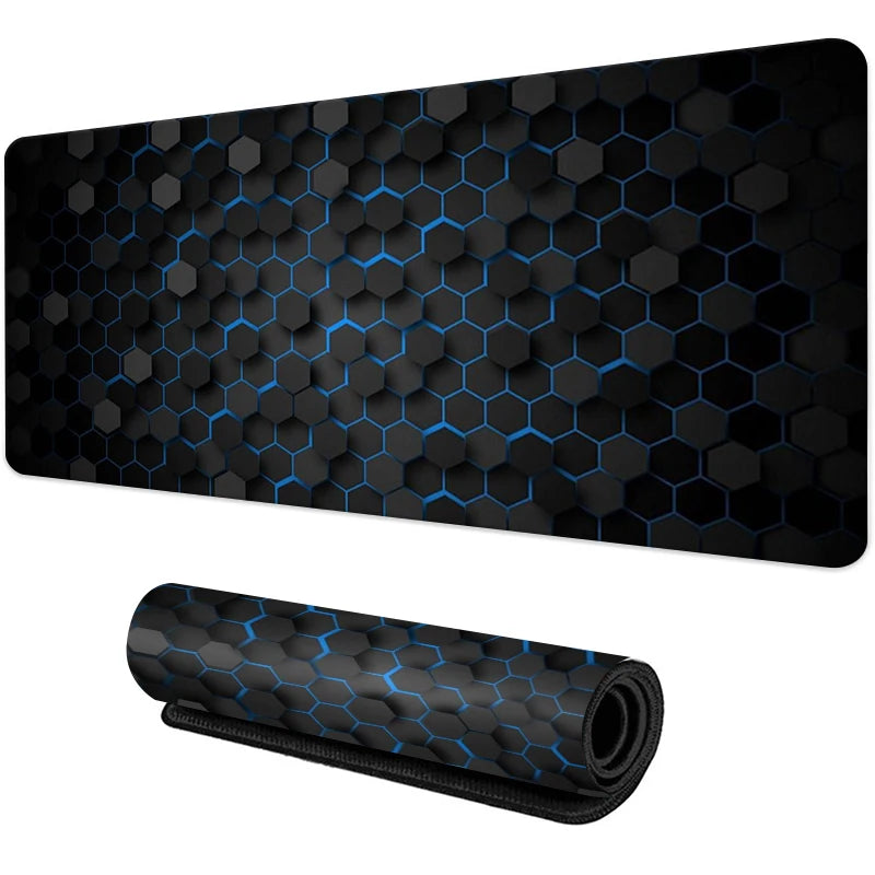 Desk Mat Gamer Gradiente Neon XXL – Mouse Pad Speed com Borda Costurada