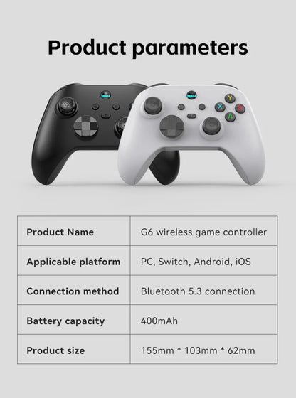 G6 — Controle Gamer Sem Fio com Hall Effect