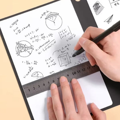 Caderno Quadro-Branco Reutilizável A5 – Planner Semanal em Couro com Caneta e Flanela