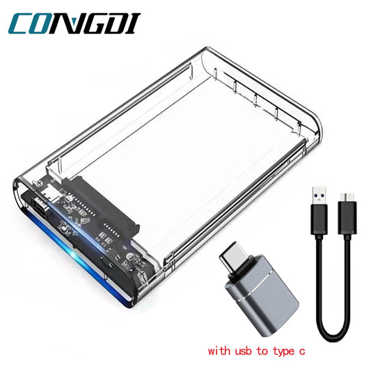 Congdi — Case Externo USB 3.0 para HDD e SSD SATA 2,5”