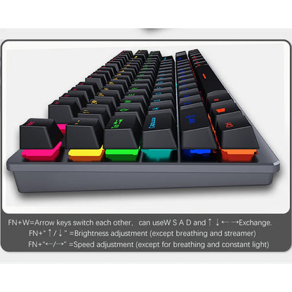 AyeBeau — Teclado Mecânico Gamer RGB 87 Teclas