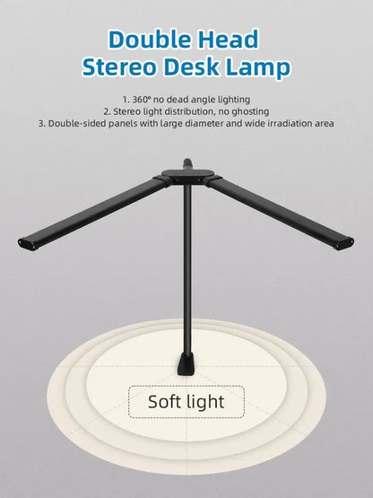 Luminária de Mesa LED DBF com Haste Flexível Gooseneck, CRI 90 e Controle Térmico/Luminoso (Single/Double Head)