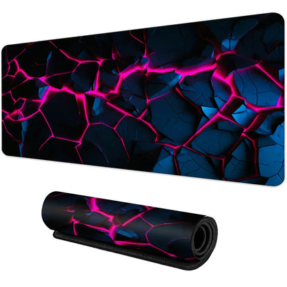 Desk Mat Gamer Gradiente Neon XXL – Mouse Pad Speed com Borda Costurada