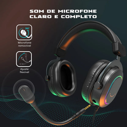 FIFINE H6 — Headset Gamer USB com RGB