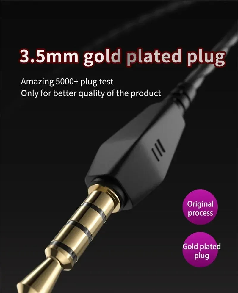 Fone de Ouvido QKZ AK6 com Microfone, Driver Dinâmico e Plugue P2 3,5 mm