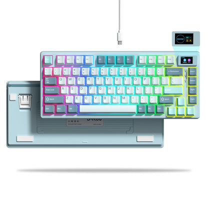 Teclado Mecânico Gamer Womier 75% – Tela OLED Integrada, Layout Gasket Mounted, Keycaps PBT Pudding, RGB Backlit e Switch Full Hot-Swappable
