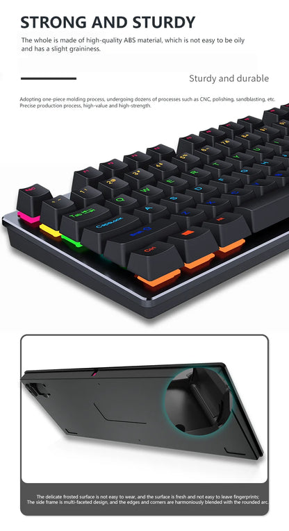 AyeBeau — Teclado Mecânico Gamer RGB 87 Teclas