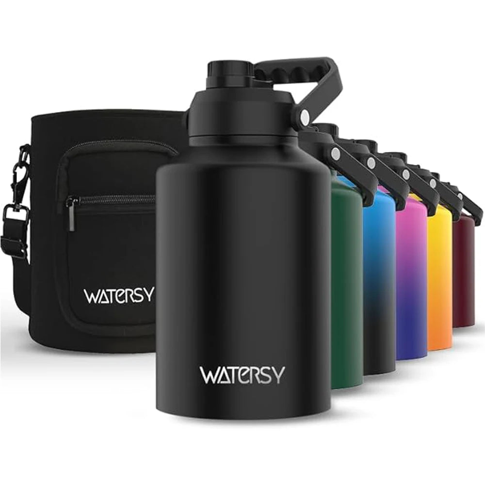 Garrafa Térmica Watersy em Inox 304 de Alta Capacidade com Alça de Alta Carga (64oz / 87oz / 128oz)