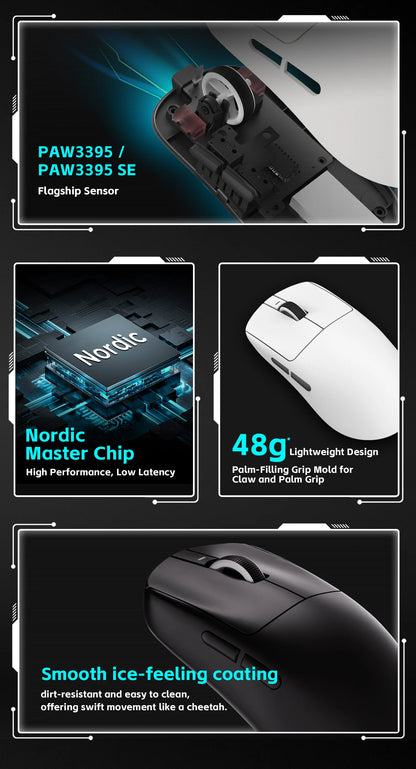 ATK VXE Dragonfly R1 — Mouse Gamer Sem Fio Tri-Mode