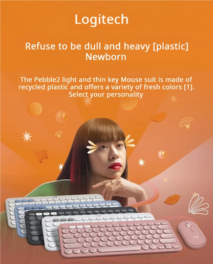 Logitech Pebble 2 Combo — Teclado e Mouse Sem Fio