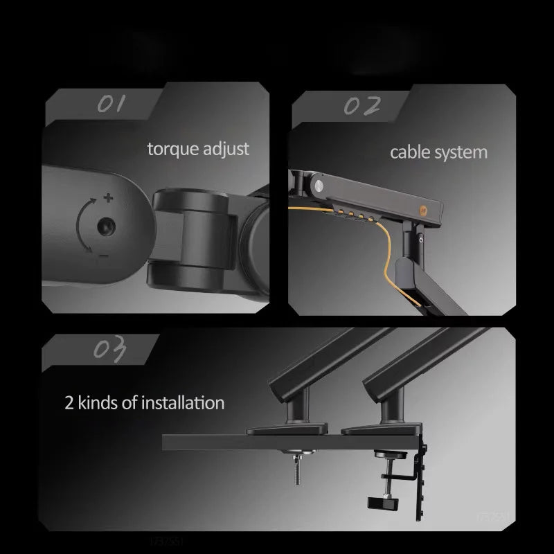 Suporte Articulado para Monitor com Pistão a Gás NB F80 (17" a 30")