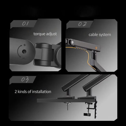 Suporte Articulado para Monitor com Pistão a Gás NB F80 (17" a 30")