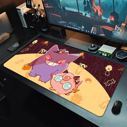 Mousepad grande para jogos, teclado gamer, tapete de rato P-Pokemons para mesa, tapete de mesa Speed, tapete de PC Kawaii Anime G-Gengars