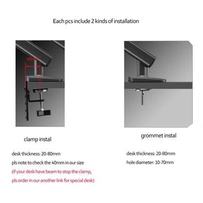 Suporte Articulado para Monitor com Pistão a Gás NB F80 (17" a 30")