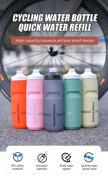 Caramanhola Squeeze ThinkRider em Polipropileno PP5 com Válvula Squeeze Jet e Protetor Contra Poeira (620ml / 750ml)