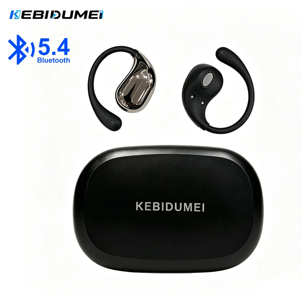 Fone TWS Bluetooth 5.4 Ear Hook — HiFi com ANC e Display LED