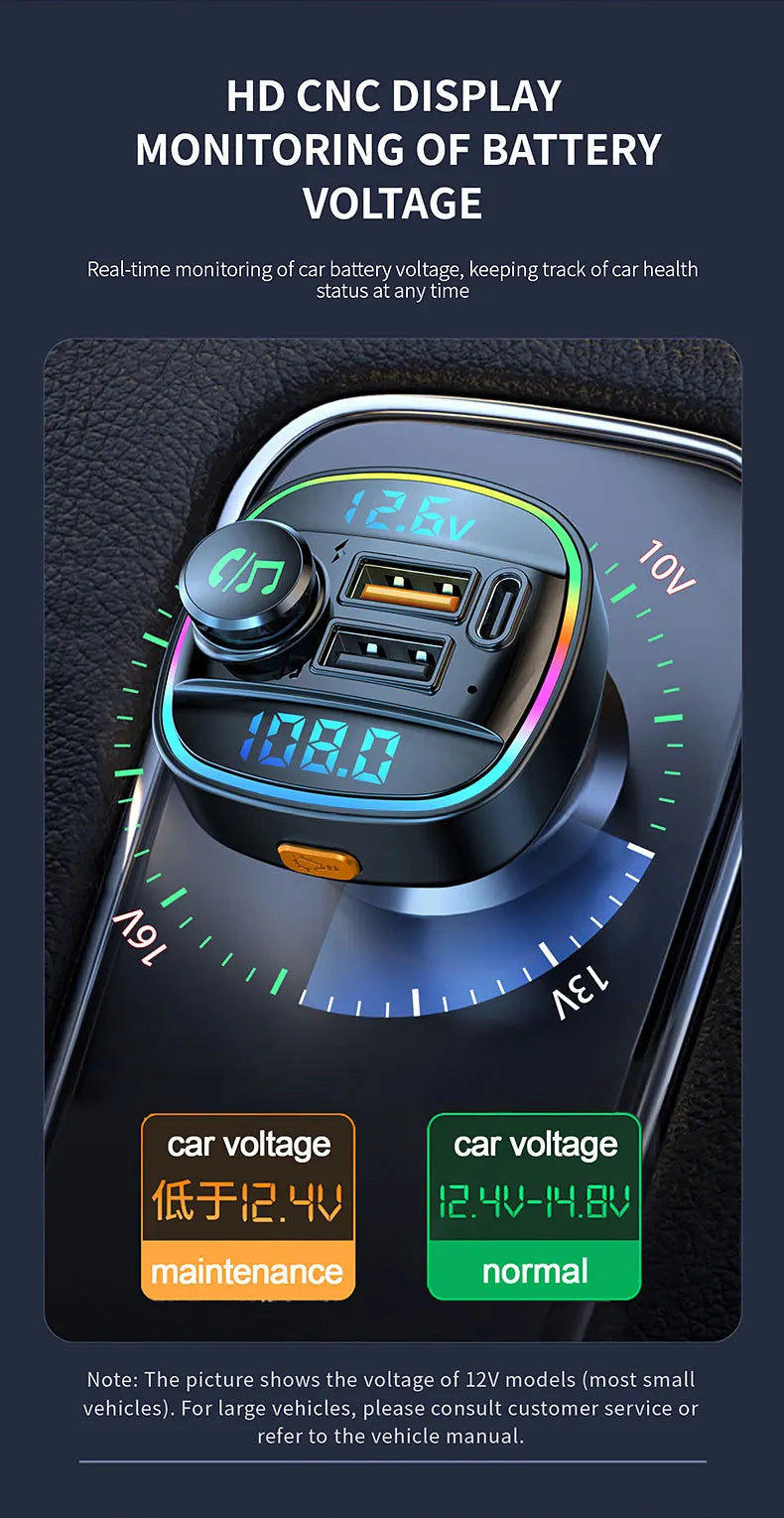 DYBO C22 — Transmissor FM Bluetooth 5.0 para Carro