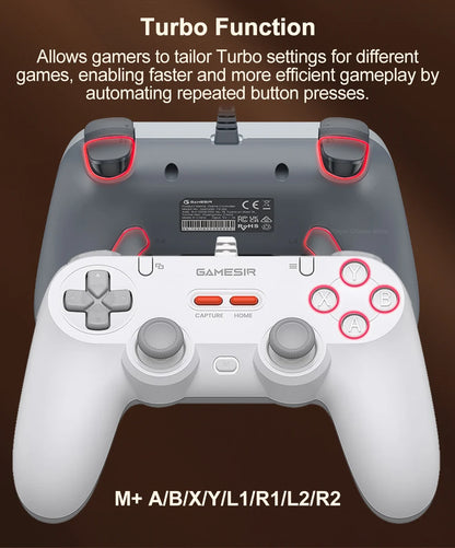 Controle Gamer GameSir Tegenaria Lite com Hall Effect, 1000Hz e 2 Botões Traseiros