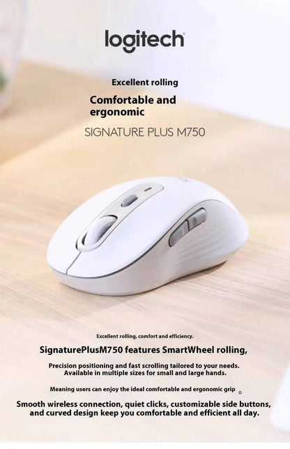 Mouse Logitech M750 Sem Fio 4000 DPI Silencioso para 3 Dispositivos