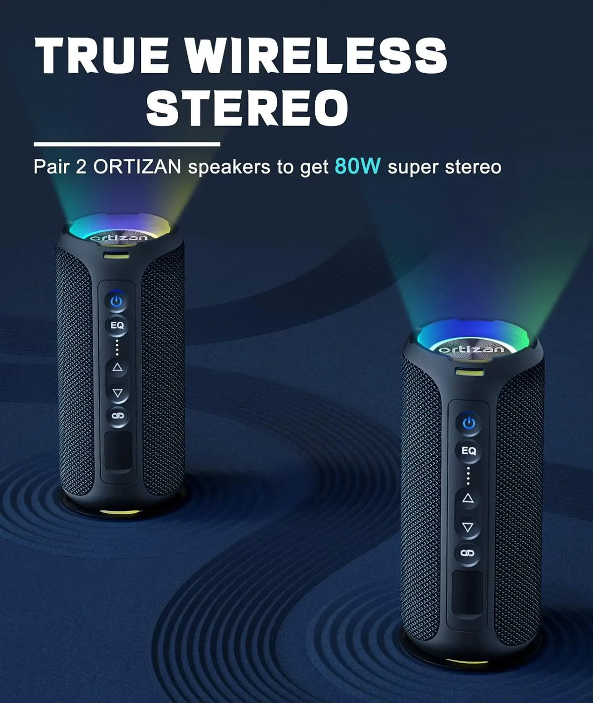 Ortizan X8 Pro — Caixa de Som Bluetooth 40W IPX7
