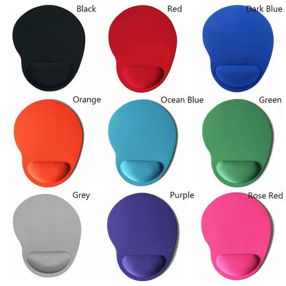 Mousepad ergonômico com apoio de pulso, confortável e antiderrapante, para PC e laptop.