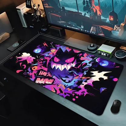 Mousepad grande para jogos, teclado gamer, tapete de rato P-Pokemons para mesa, tapete de mesa Speed, tapete de PC Kawaii Anime G-Gengars