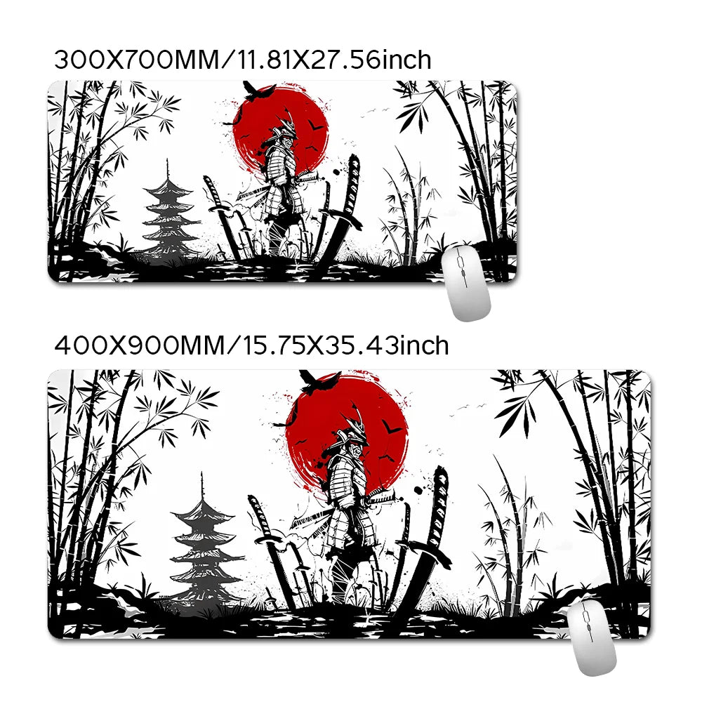 Mouse Pad Gamer Samurai Warrior XXL – Base Antiderrapante Impermeável