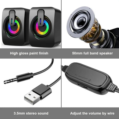 Caixa de Som USB 2.0 com LED — NOCCLILI