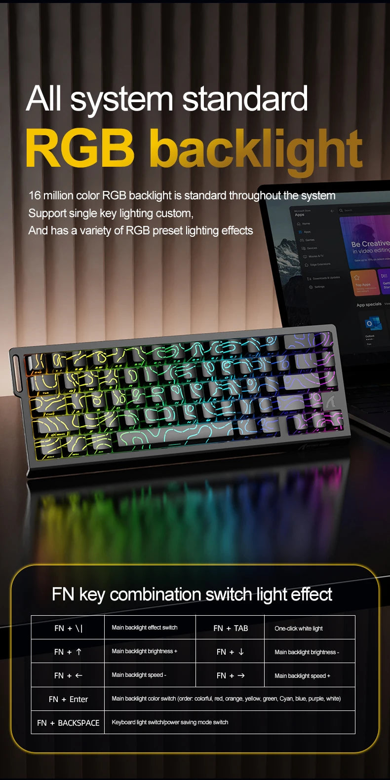 Attack Shark X68HE — Teclado Gamer Magnético 8000Hz