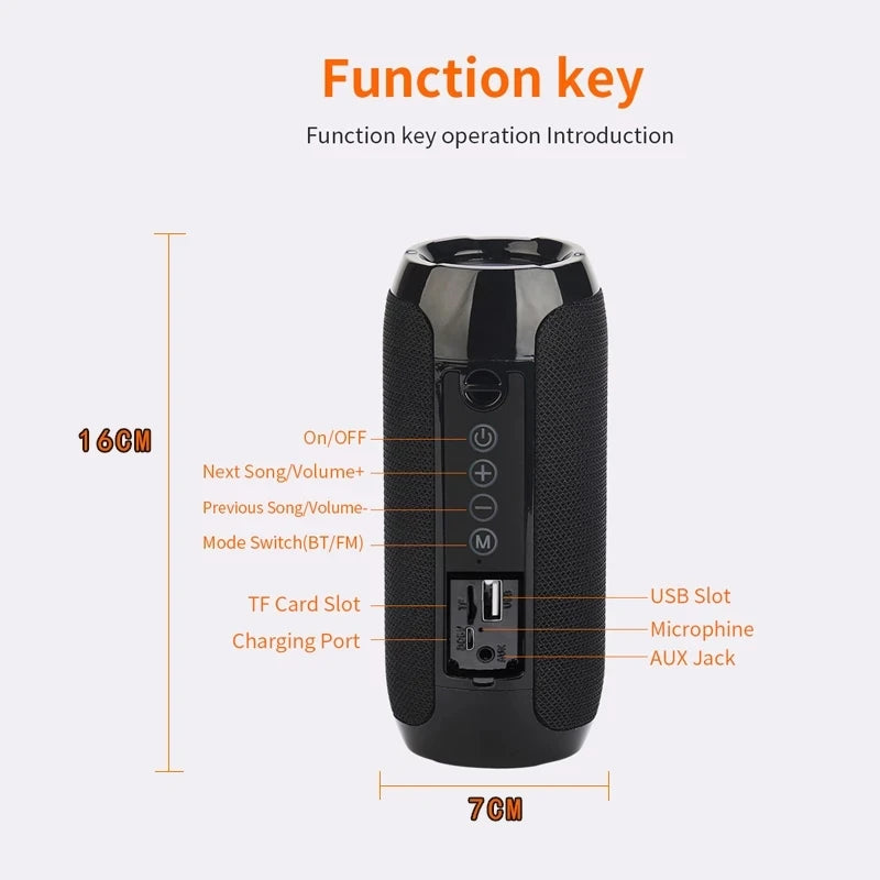 Caixa de Som Bluetooth T&G TG117 10W