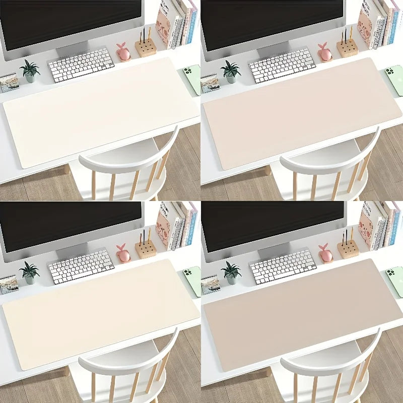 1 unidade de tapete de rato grande em couro sintético, antiderrapante e impermeável, ideal para escritório e mesa. Fácil de limpar.