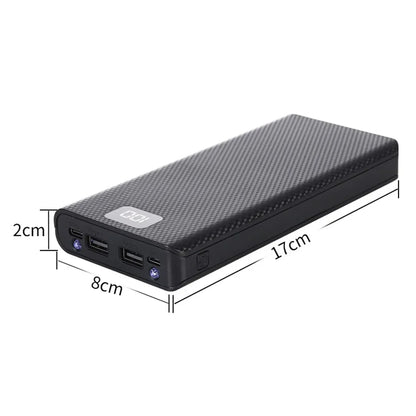 Case Power Bank DIY VIKEFON C18 para 8 Baterias 18650 com Display LCD e Lanterna LED