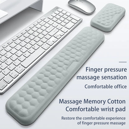 Apoio de pulso para teclado e mouse em espuma viscoelástica, suporte ergonômico para as mãos, ideal para notebooks e laptops.