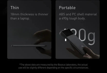 Power Bank Baseus Blade 20000mAh 100W Ultra-Slim com Display Digital Inteligente