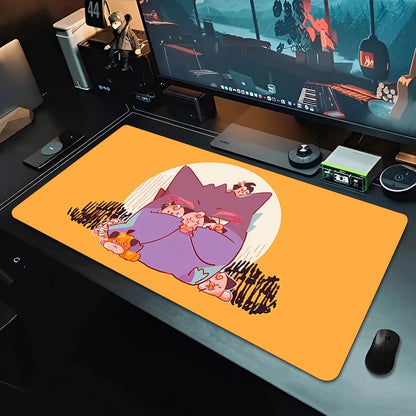 Mousepad grande para jogos, teclado gamer, tapete de rato P-Pokemons para mesa, tapete de mesa Speed, tapete de PC Kawaii Anime G-Gengars