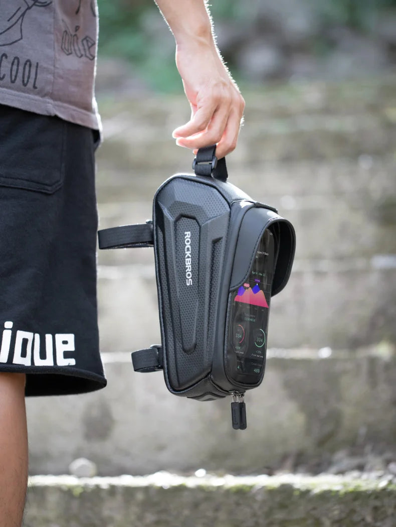 Bolsa de Quadro para Bicicleta ROCKBROS Impermeável com Suporte de Celular