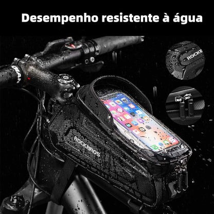 Bolsa de Quadro para Bicicleta ROCKBROS Impermeável com Suporte de Celular