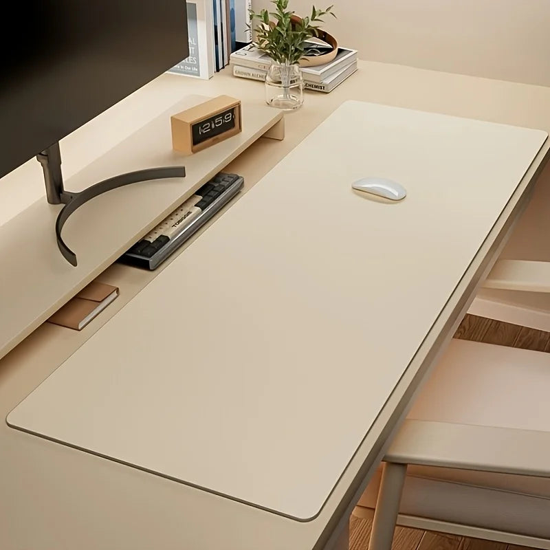 1 unidade de tapete de rato grande em couro sintético, antiderrapante e impermeável, ideal para escritório e mesa. Fácil de limpar.
