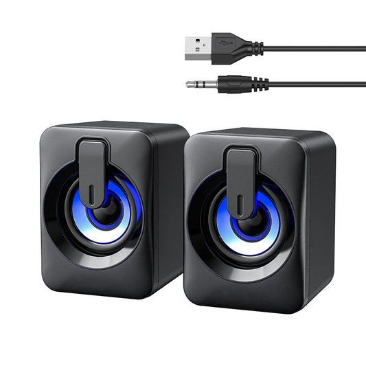 Caixa de Som USB 2.0 para PC — com LED