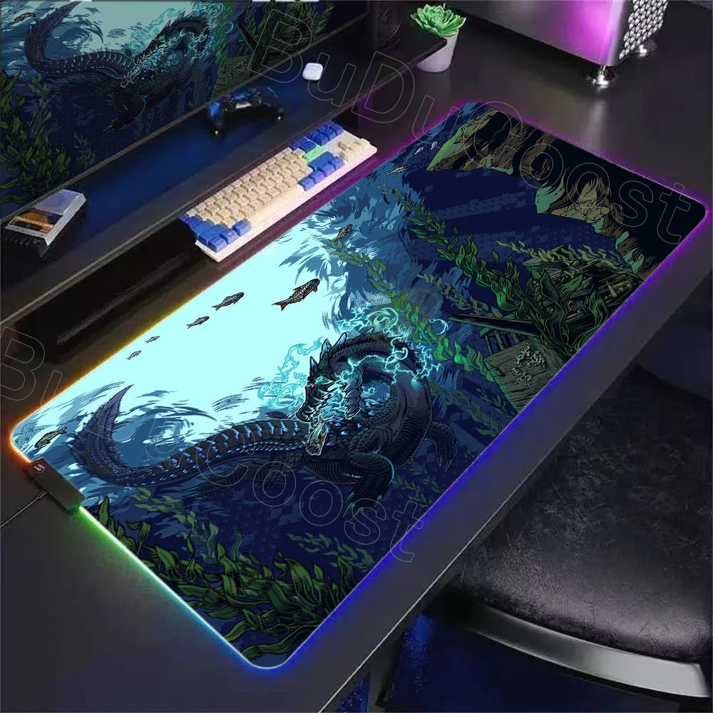 Desk Mat RGB Gamer — Mouse Pad XXL com Iluminação LED