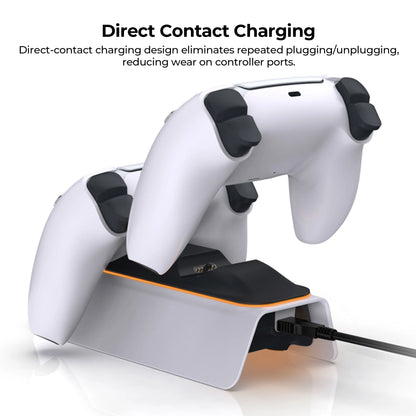 Base Carregadora KOMIER para 2 Controles PS5 DualSense com Indicador LED