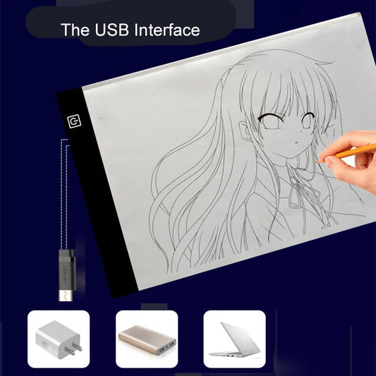 Mesa de Luz LED para Desenho e Decalque – Prancheta Digital Regulável em 3 Níveis